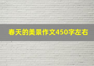 春天的美景作文450字左右