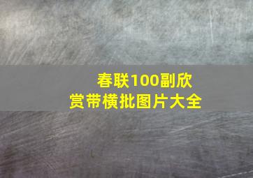 春联100副欣赏带横批图片大全