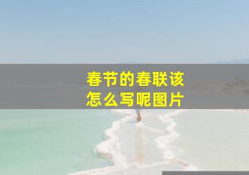 春节的春联该怎么写呢图片