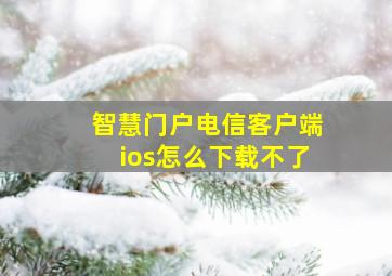 智慧门户电信客户端ios怎么下载不了