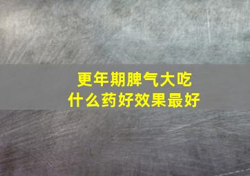 更年期脾气大吃什么药好效果最好