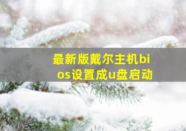 最新版戴尔主机bios设置成u盘启动