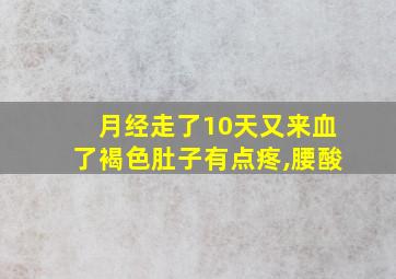 月经走了10天又来血了褐色肚子有点疼,腰酸