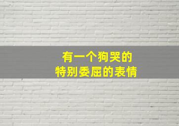 有一个狗哭的特别委屈的表情