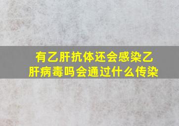 有乙肝抗体还会感染乙肝病毒吗会通过什么传染