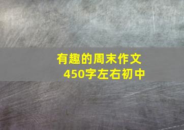 有趣的周末作文450字左右初中