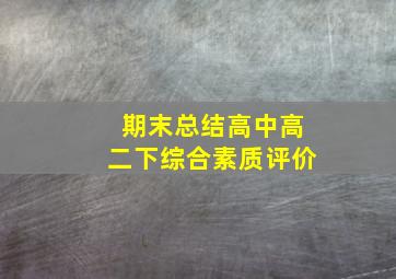 期末总结高中高二下综合素质评价