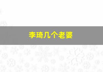 李琦几个老婆