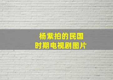 杨紫拍的民国时期电视剧图片