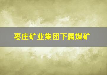 枣庄矿业集团下属煤矿