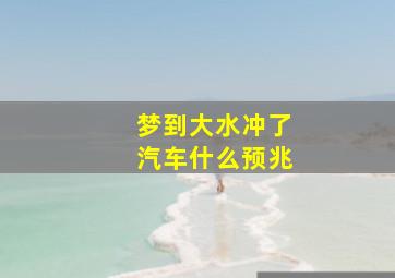 梦到大水冲了汽车什么预兆