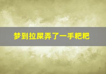 梦到拉屎弄了一手粑粑