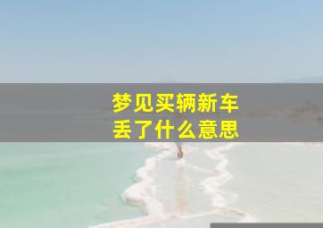 梦见买辆新车丢了什么意思