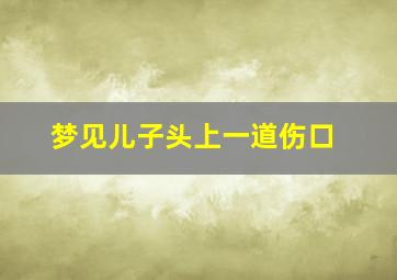 梦见儿子头上一道伤口