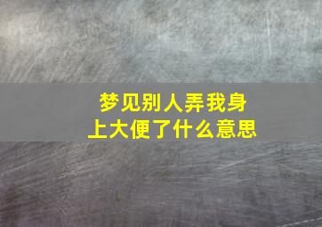 梦见别人弄我身上大便了什么意思