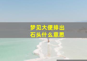 梦见大便排出石头什么意思