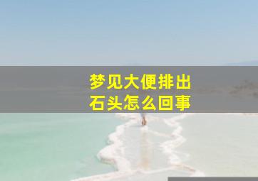 梦见大便排出石头怎么回事