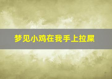 梦见小鸡在我手上拉屎