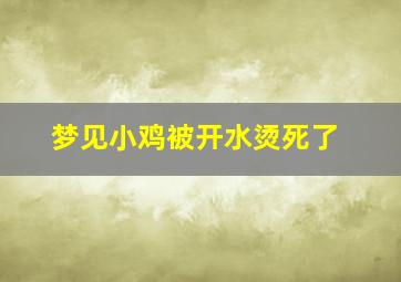 梦见小鸡被开水烫死了