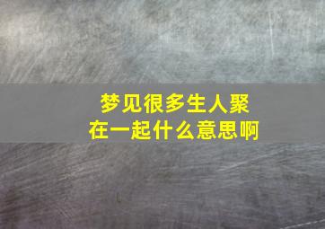 梦见很多生人聚在一起什么意思啊