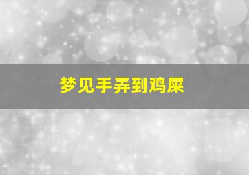 梦见手弄到鸡屎