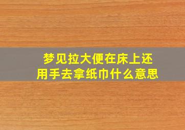 梦见拉大便在床上还用手去拿纸巾什么意思