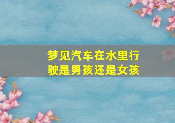 梦见汽车在水里行驶是男孩还是女孩