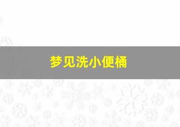 梦见洗小便桶