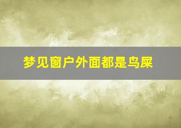 梦见窗户外面都是鸟屎