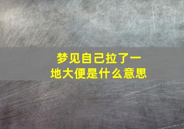 梦见自己拉了一地大便是什么意思