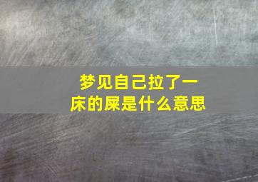 梦见自己拉了一床的屎是什么意思