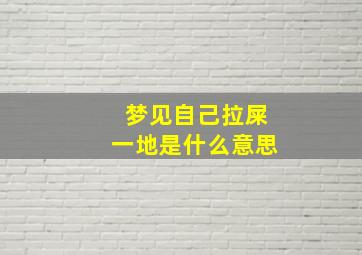 梦见自己拉屎一地是什么意思