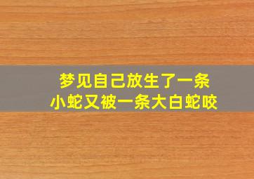 梦见自己放生了一条小蛇又被一条大白蛇咬