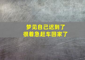 梦见自己迟到了很着急赶车回家了