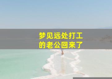 梦见远处打工的老公回来了