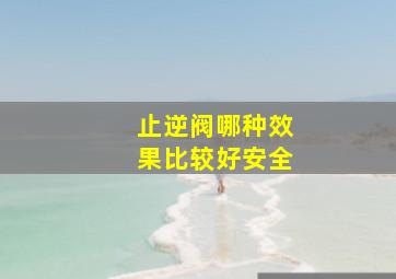 止逆阀哪种效果比较好安全