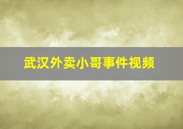 武汉外卖小哥事件视频