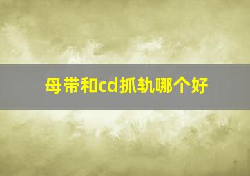 母带和cd抓轨哪个好