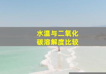 水温与二氧化碳溶解度比较