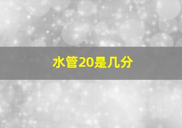 水管20是几分