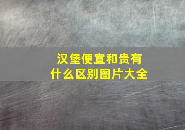 汉堡便宜和贵有什么区别图片大全