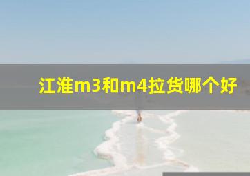 江淮m3和m4拉货哪个好