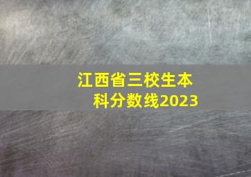 江西省三校生本科分数线2023