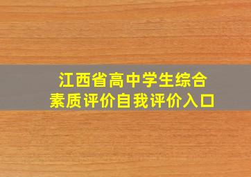 江西省高中学生综合素质评价自我评价入口