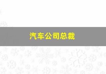 汽车公司总裁