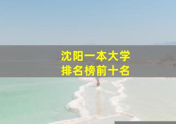 沈阳一本大学排名榜前十名