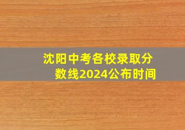 沈阳中考各校录取分数线2024公布时间