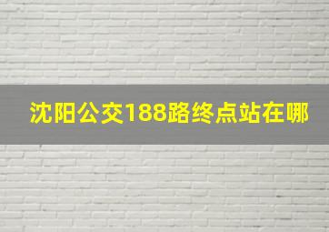 沈阳公交188路终点站在哪