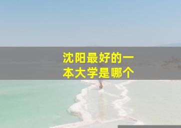 沈阳最好的一本大学是哪个