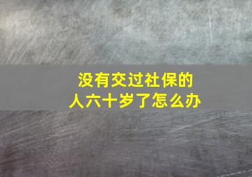 没有交过社保的人六十岁了怎么办